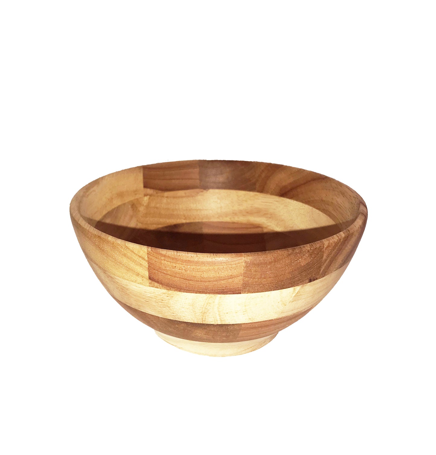 Zavis Green Acacia Wood Round Salad Bowl 10" | Dishwasher Safe