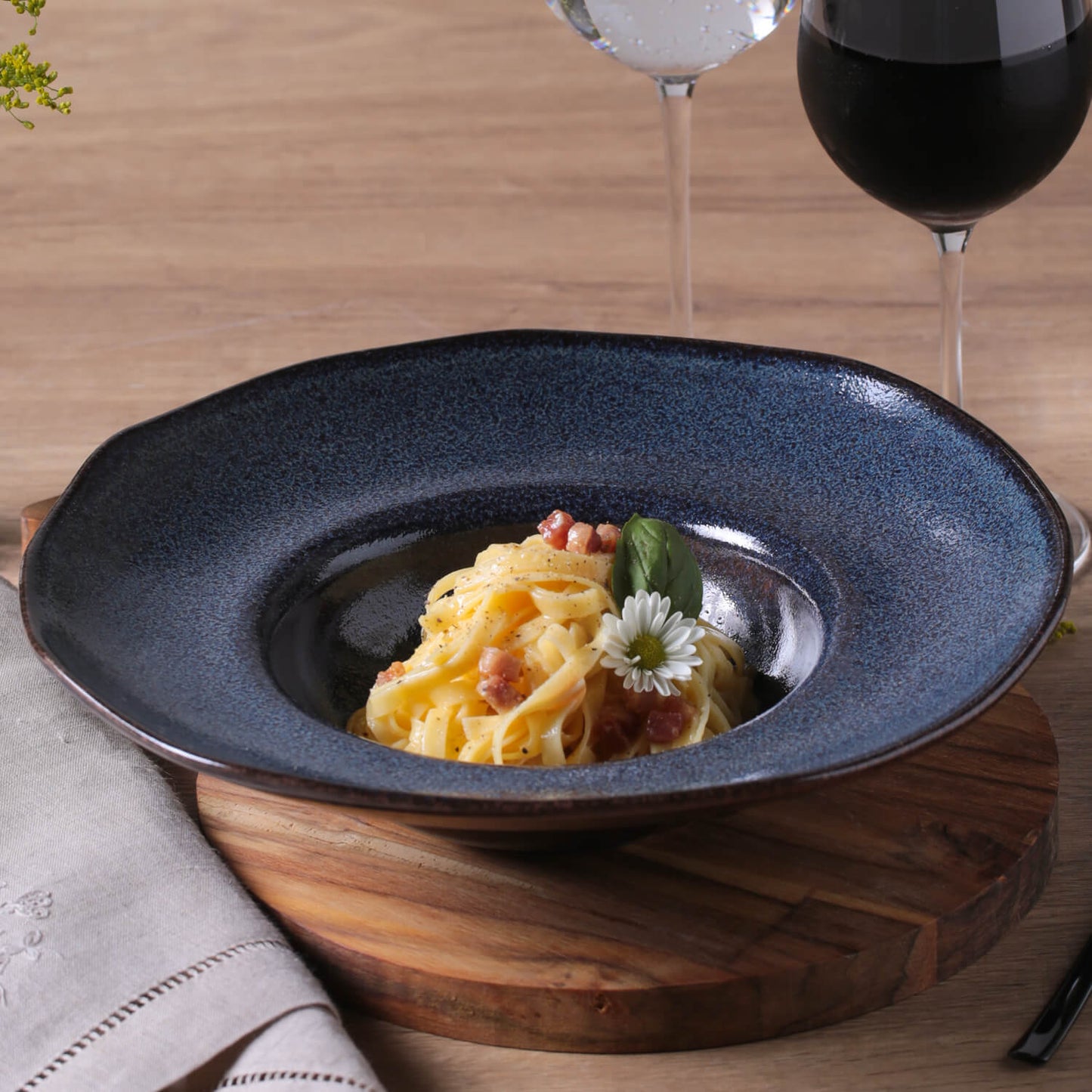 Porto Brasil TITANIUM DEEP RIM PLATE STONEWARE dia. 11.02x2.56" SKU: '12014109401