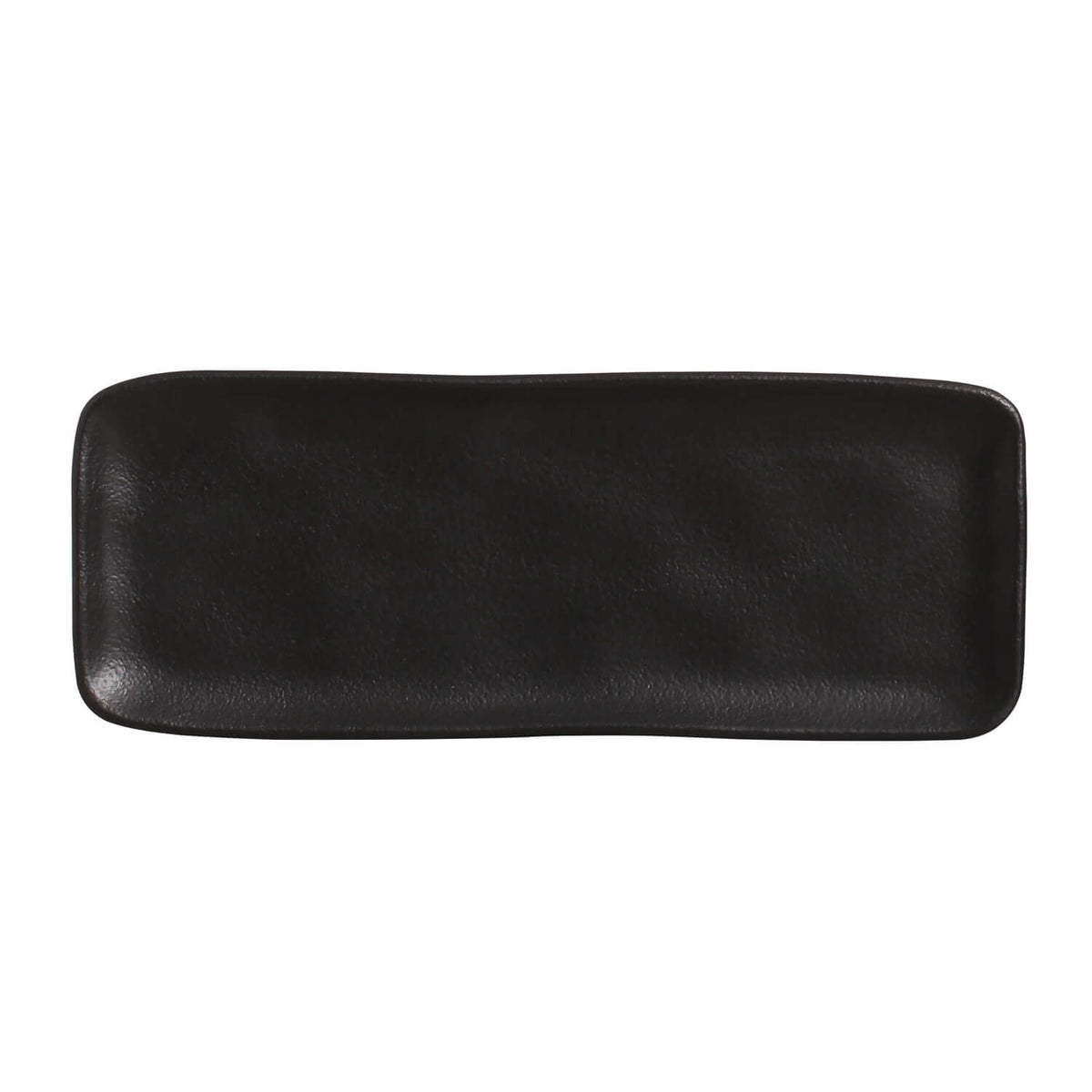 Porto Brasil MATTE BLACK RECTANGULAR PR MEDIUM ORGANIC STONEWARE dia. 12.99x5.12" SKU: '1401473901