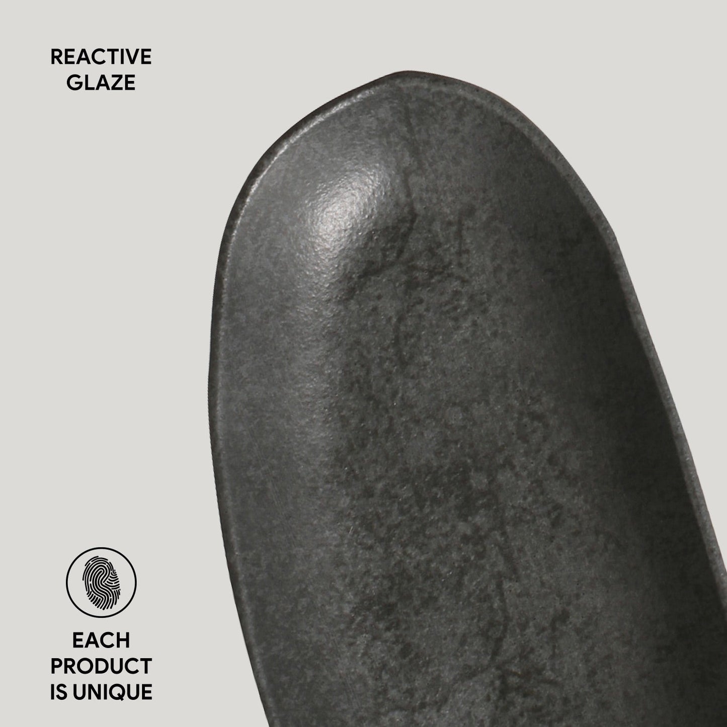 Porto Brasil CHROMIUM DEEP OVAL PR LARGE ORGANIC STONEWARE dia. 12.6x6.3" SKU: '14414115901