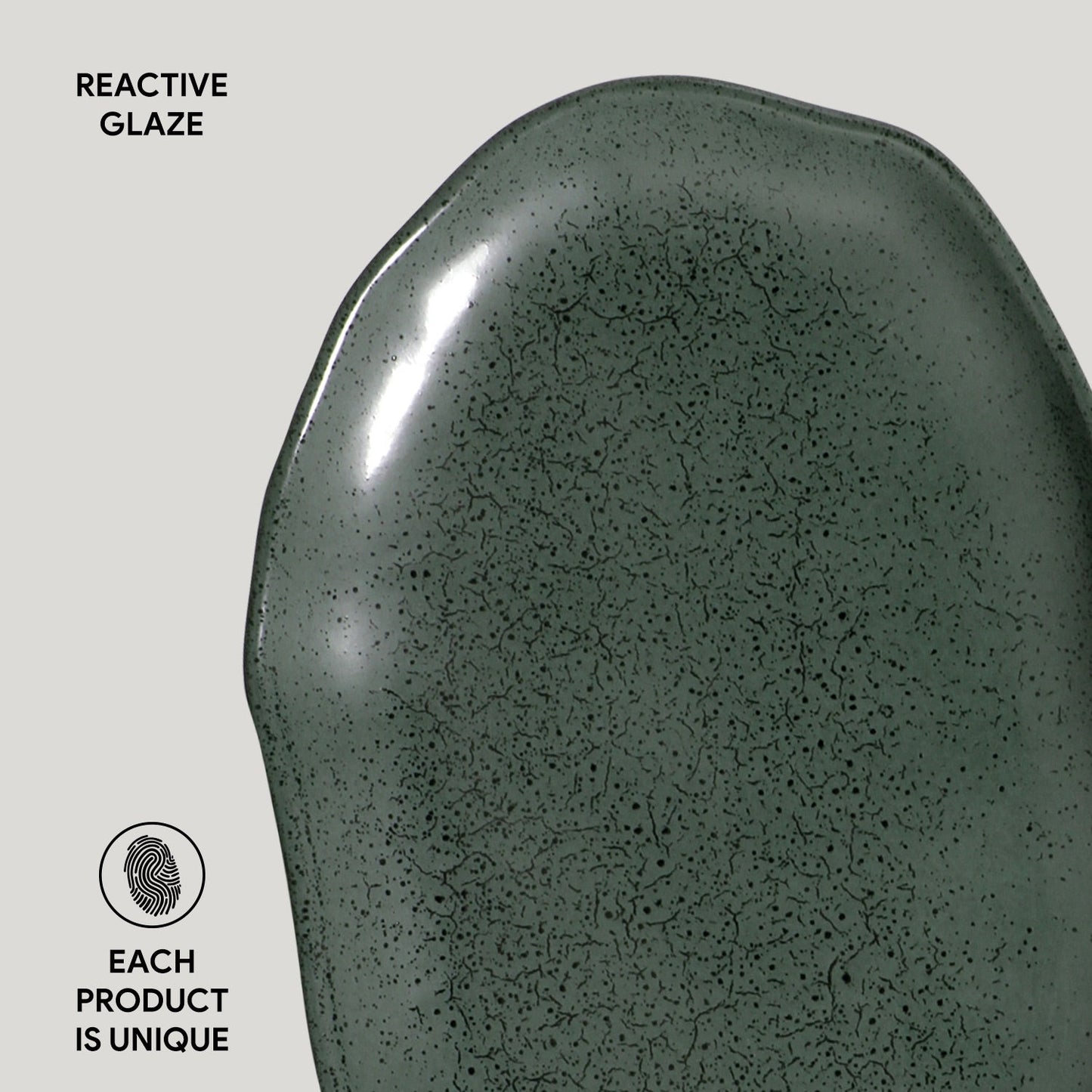 Porto Brasil GREENERY SHALLOW OVAL PR MEDIUM BIO STONEWARE dia. 11.81x7.87" SKU: '14831106501