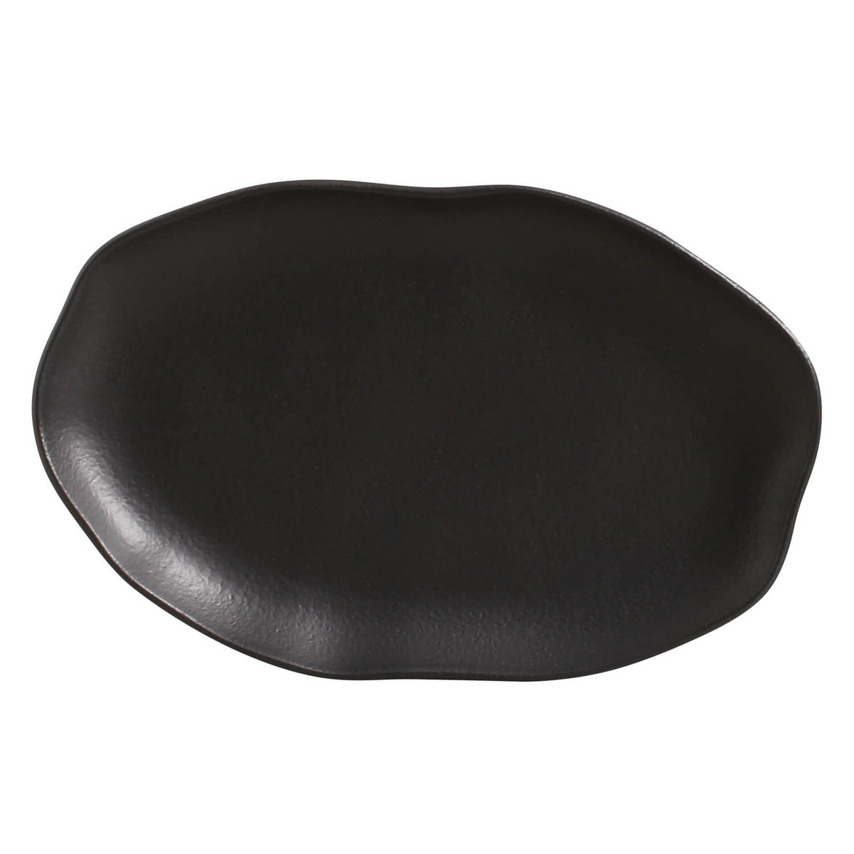 Porto Brasil MATTE BLACK SHALLOW OVAL PR MEDIUM BIO STONEWARE dia. 11.81x7.87" SKU: '1483173901