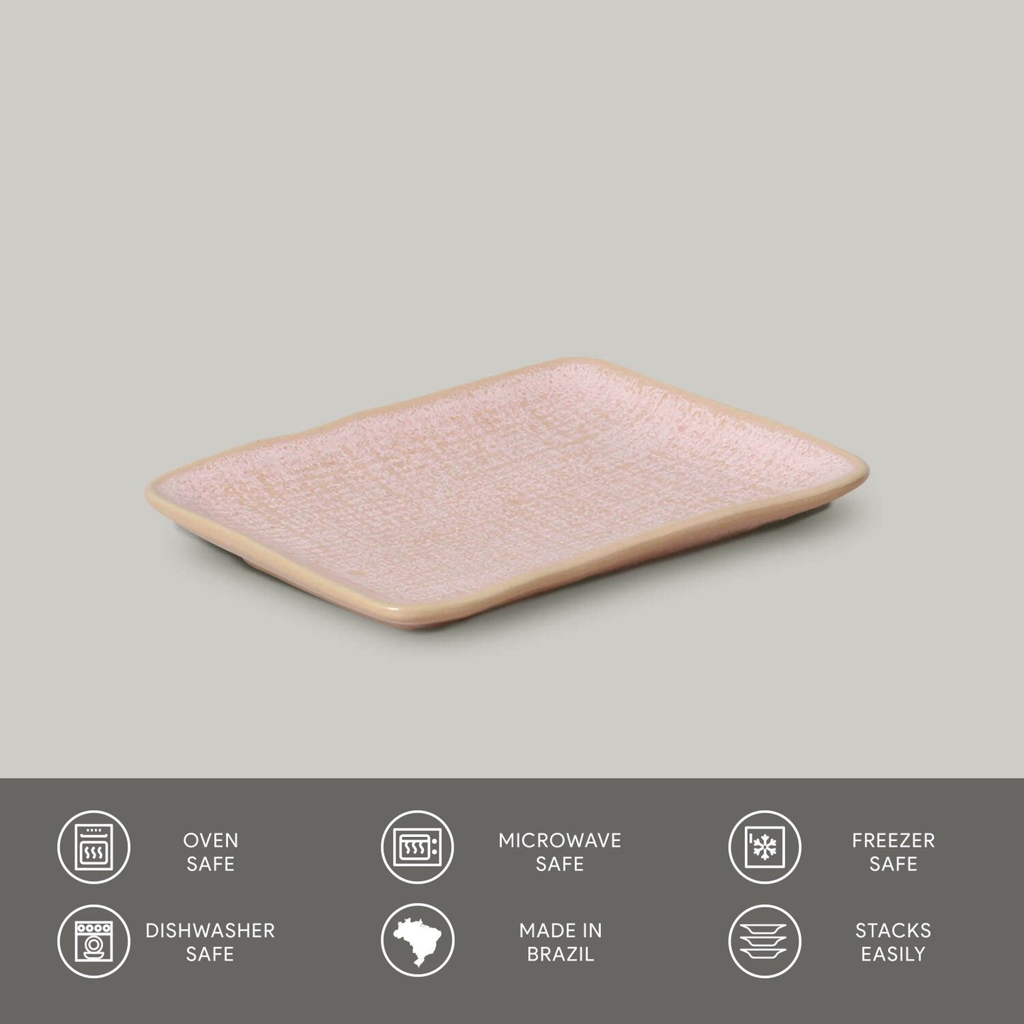 Porto Brasil LITCHI RECTANGULAR PR JUTA STONEWARE dia. 7.08x5.51" SKU: '15064109201
