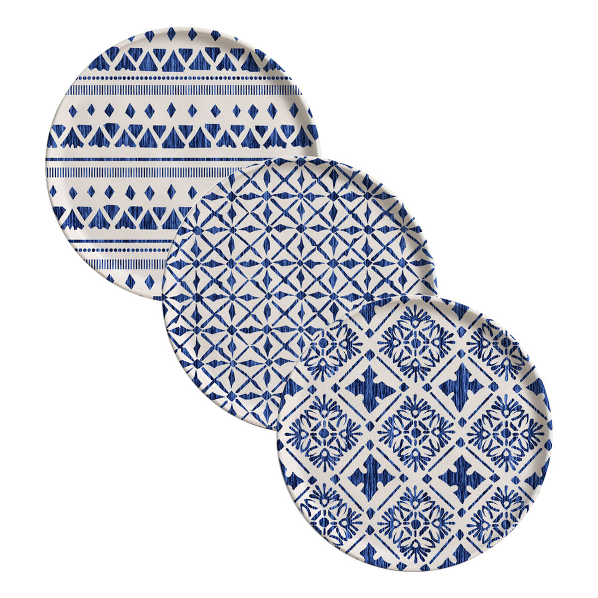 Porto Brasil MAYA DESSERT PLATE BIO STONEWARE dia. 8.46" - SET OF 3 DESIGNS SKU: '3431117901