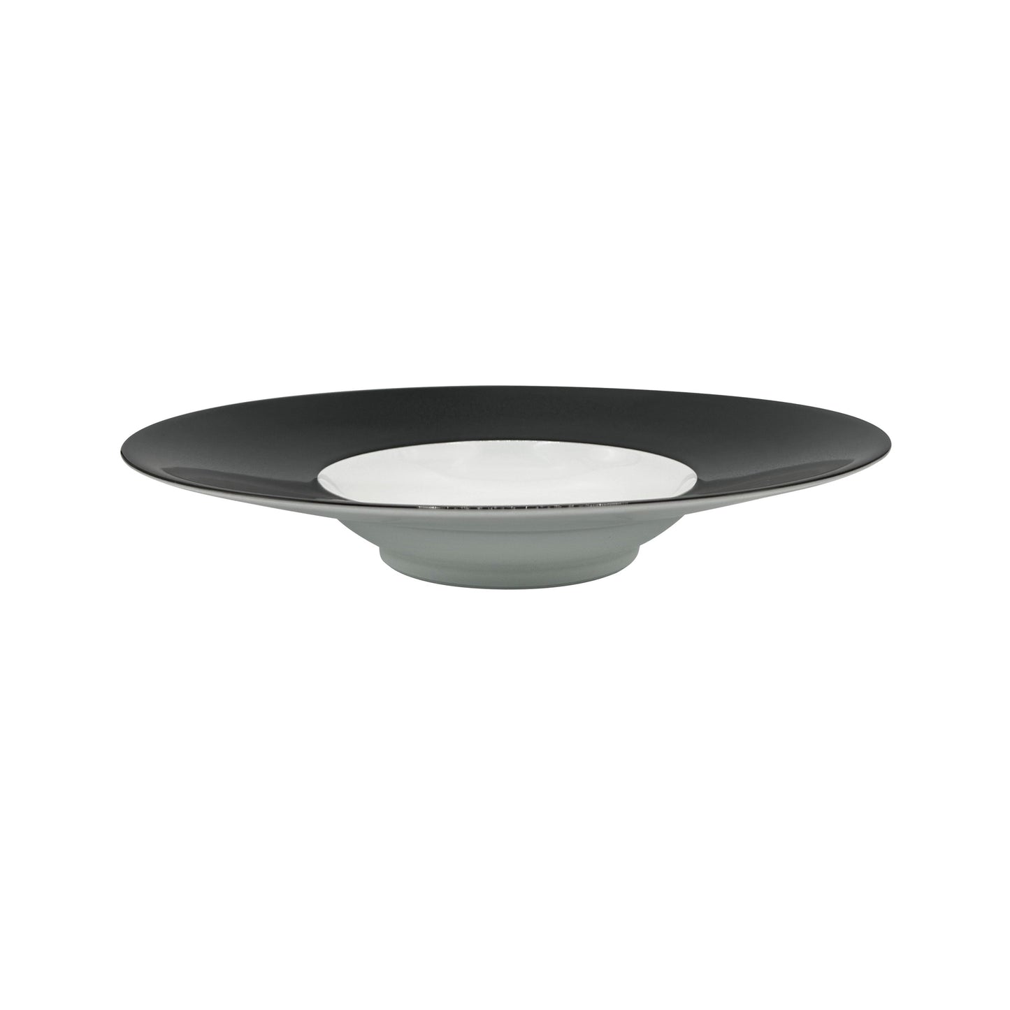 JL Coquet NOIR PAILLET? - Assiette creuse ? aile JDC 10.63 Inch SKU: JDC1052NPAIBLNC000