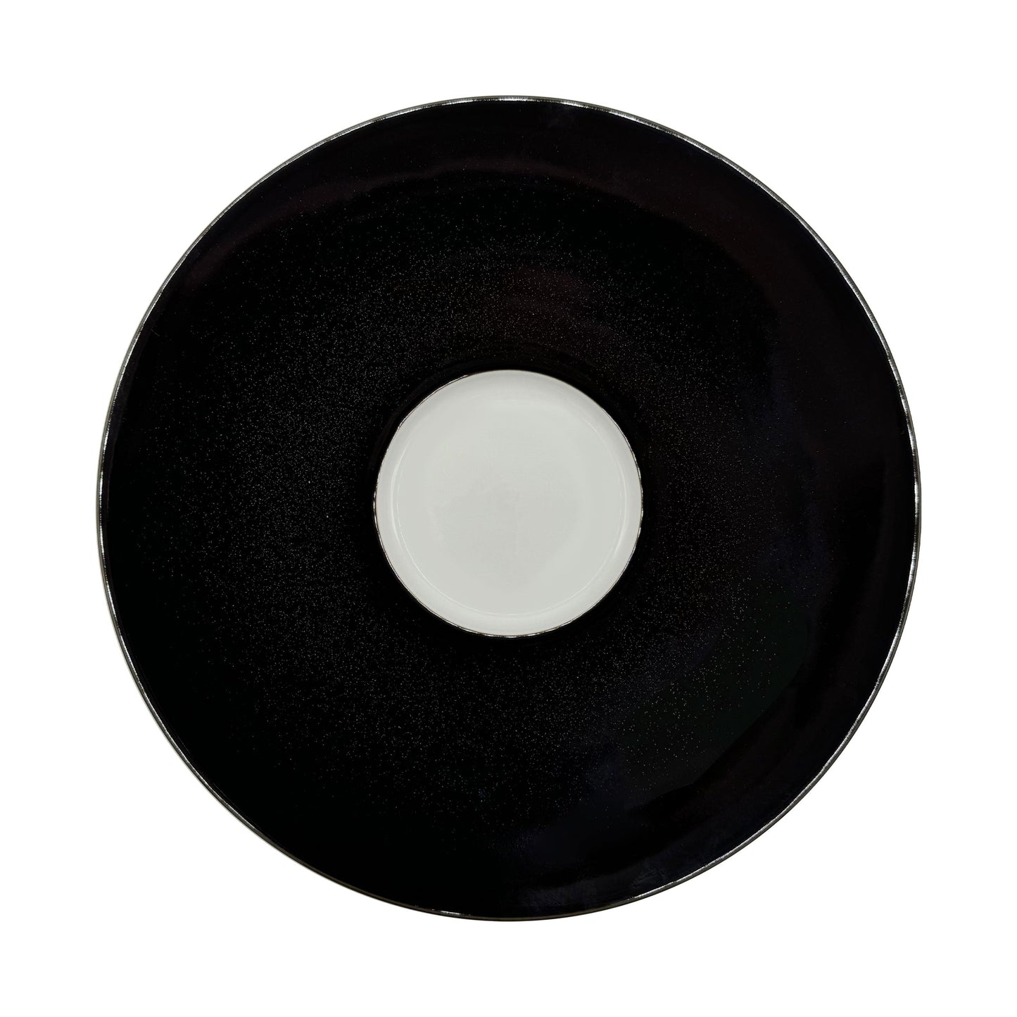 JL Coquet NOIR PAILLETE - Assiette Mise en bouche 11.42 Inch SKU: HOR1031NPAIBLNC000