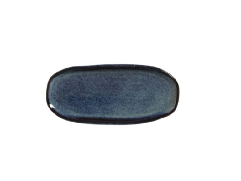 Porto Brasil DENIM SHALLOW OVAL PR ORGANIC STONEWARE dia. 9.06x4.33" SKU: '15114113001