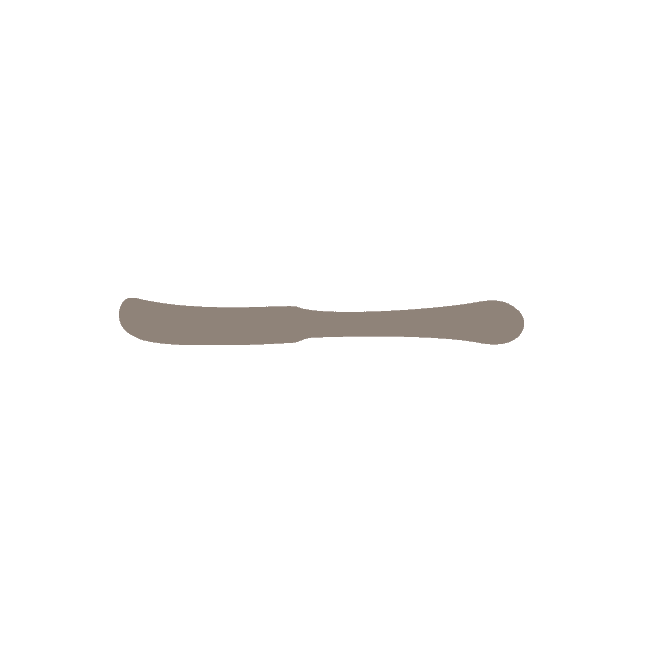 Butter Knife Solid Handle | Mirror Finish: 5866
