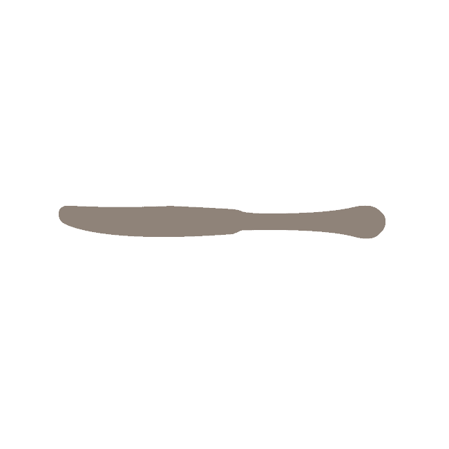 Dessert Knife | Solid Handle | Mirror Finish: 3856
