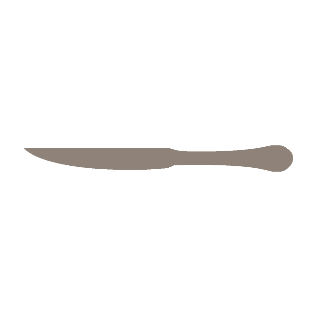 Steak Knife | Solid Handle | Mirror Finish: 6361