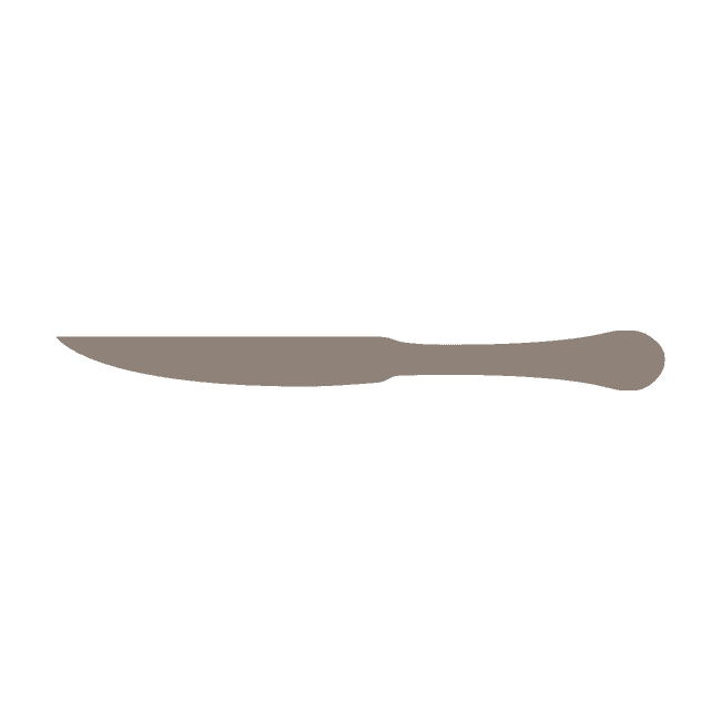 Steak Knife | Solid Handle | Mirror Finish: 3961