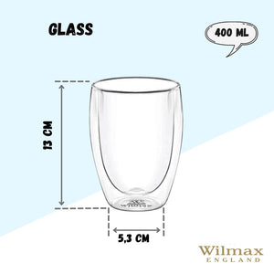 Double-Wall Vacuum Sealed Thermo Glass 13.5 Fl Oz | 400 Ml