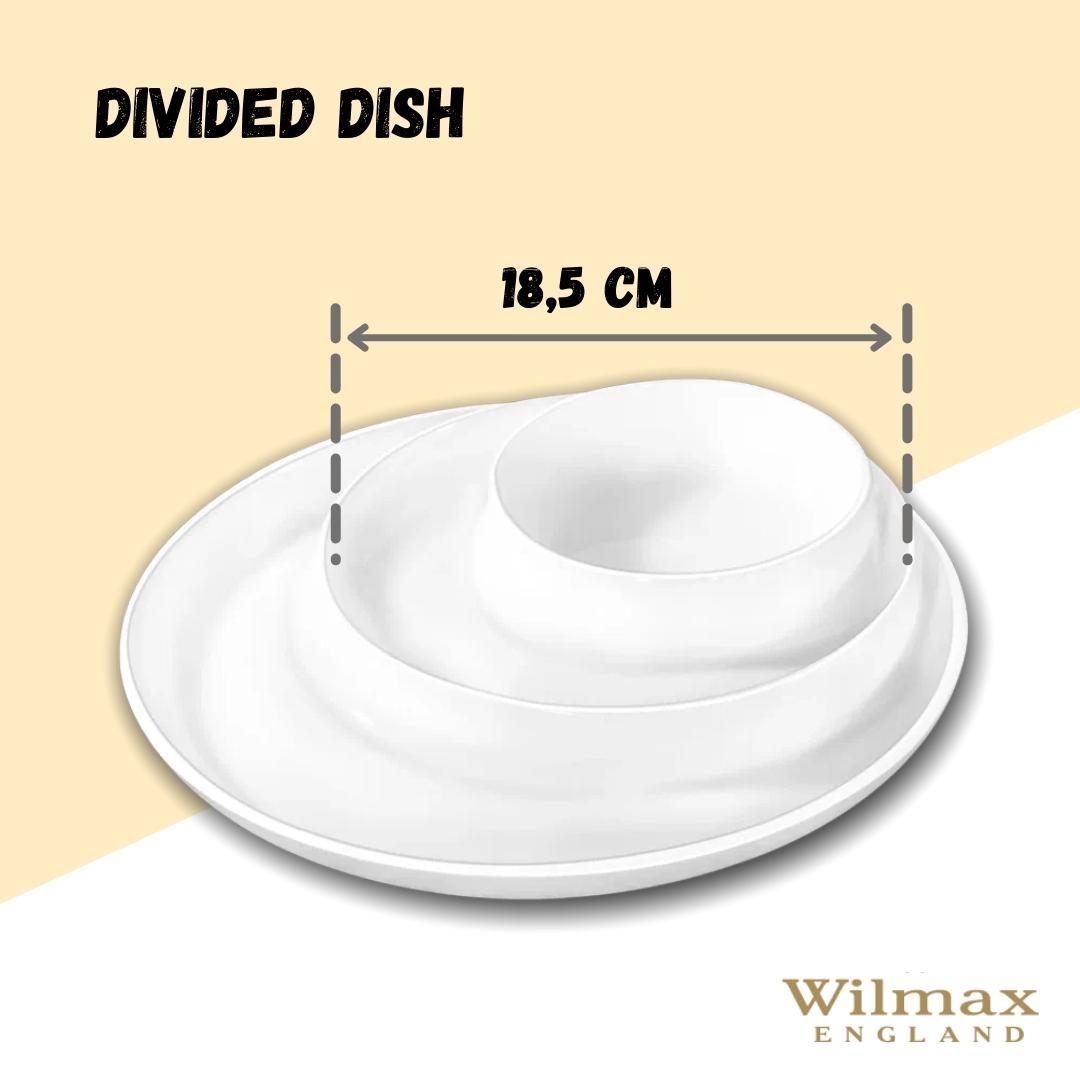 White Divided Dish 10" inch | 25.5 Cm