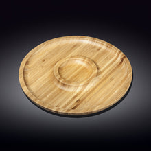Bamboo Round 2 Section Platter 10" inch |For Appetizers / Barbecue / Burger Sliders