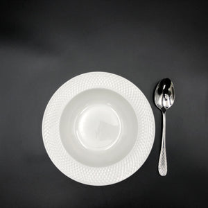 Fine Julia Porcelain Deep Plate Dinnerware Set For 6