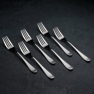 High Polish Stainless Steel Dinner Fork 8" | 20 Cm Set Of 6  In Gift Box WL-999201/6C