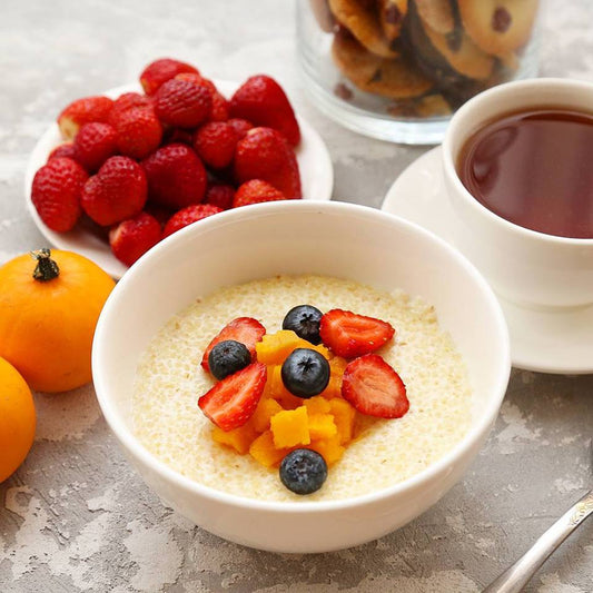 Amaranth, Quinoa, and Polenta Porridge