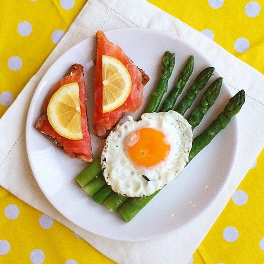 Smoked Salmon Asparagus and Poached Eggs