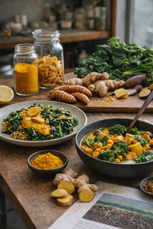 The New Anti-Inflammatory Kitchen: Turmeric, Ginger &amp; Greens Taking Center Stage