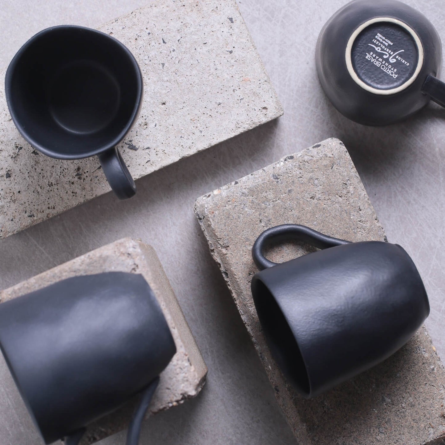 Porto Brasil MATTE BLACK ORGANIC MUG dia. 9.23 oz.  SKU: '1131473901