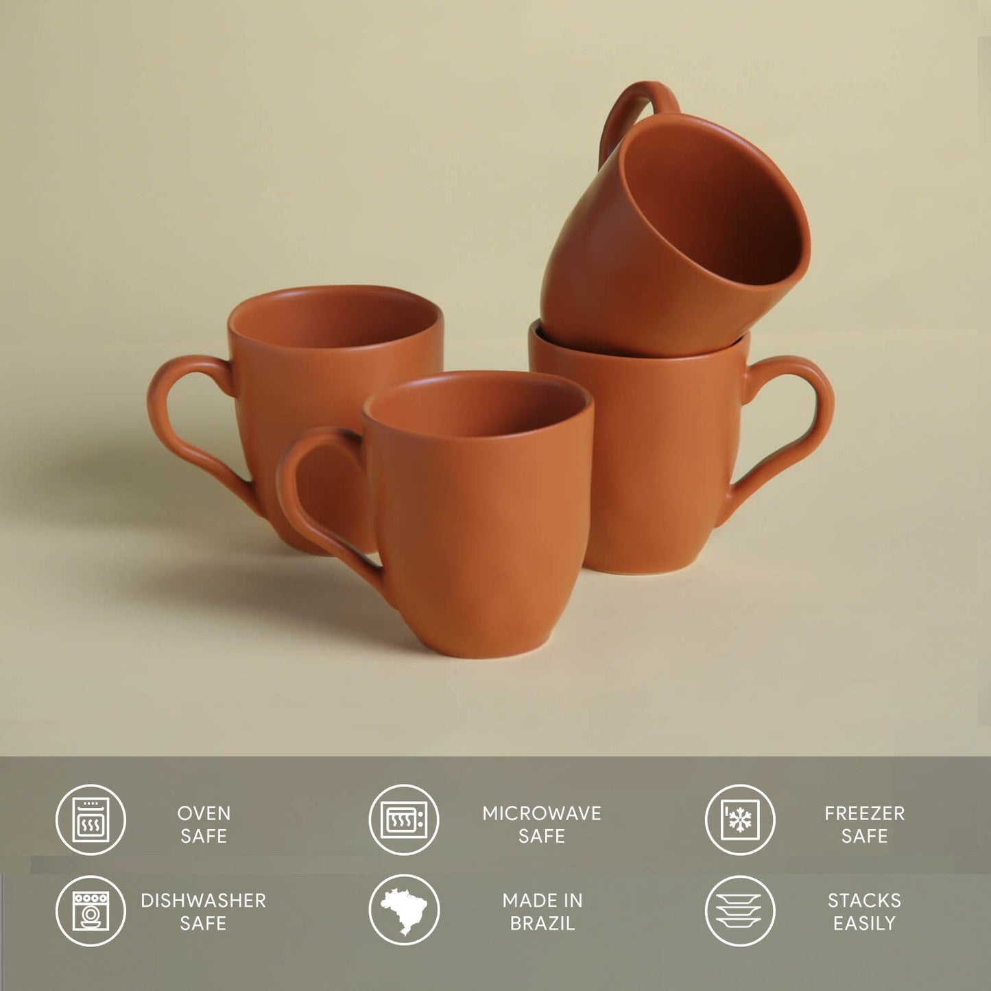 Porto Brasil TERRACOTTA ORGANIC MUG dia. 9.23 oz.  SKU: '1131495701