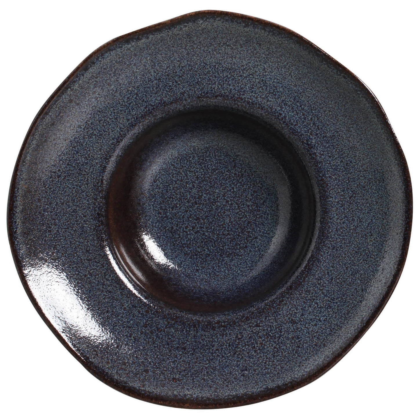 Porto Brasil TITANIUM DEEP RIM PLATE  STONEWARE dia. 11.02x2.56"  SKU: '12014109401