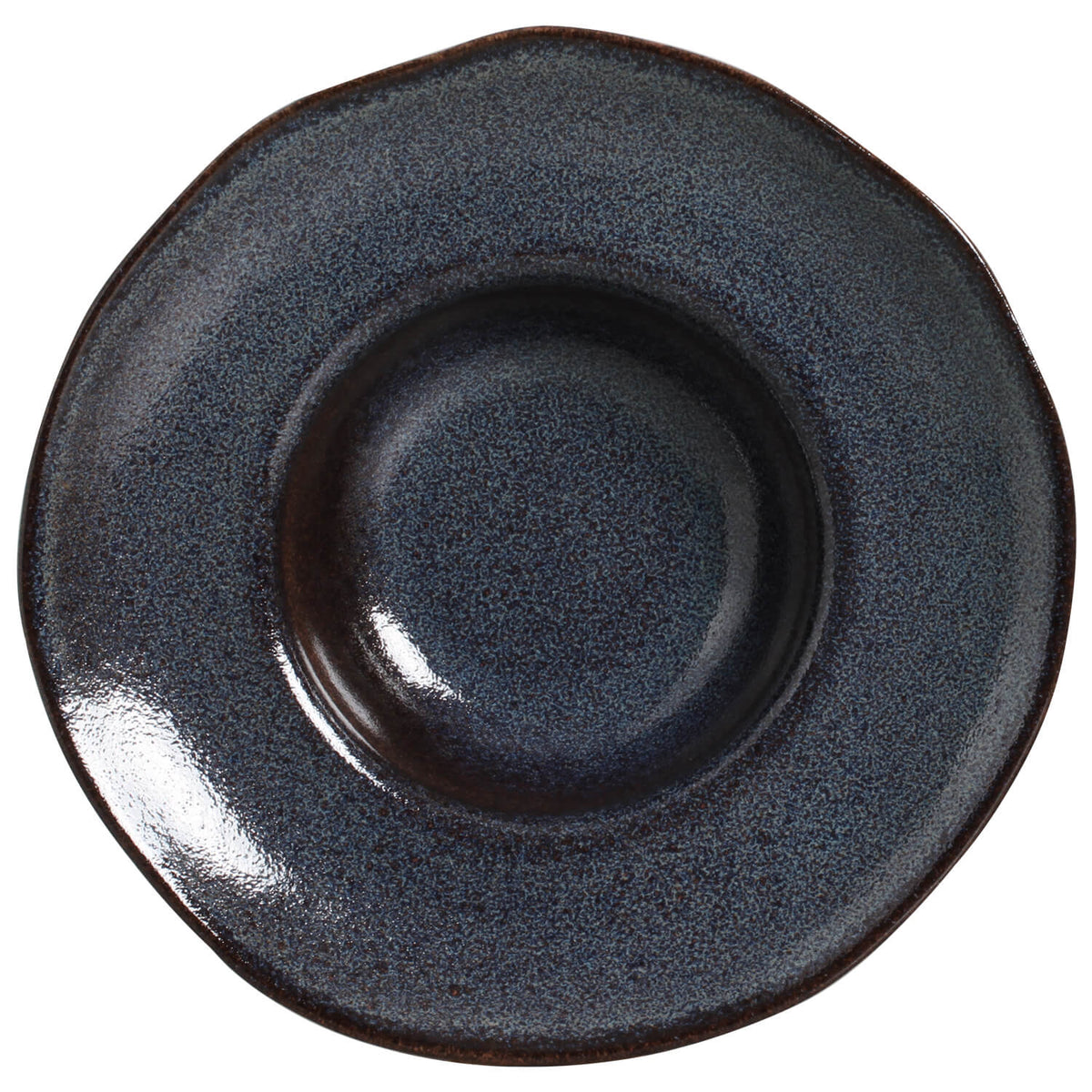 Porto Brasil TITANIUM DEEP RIM PLATE  STONEWARE dia. 11.02x2.56"  SKU: '12014109401