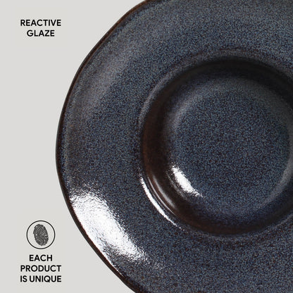 Porto Brasil TITANIUM DEEP RIM PLATE  STONEWARE dia. 11.02x2.56"  SKU: '12014109401