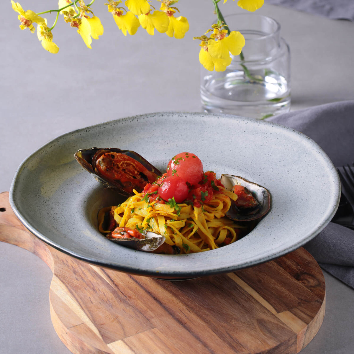 Porto Brasil DUST DEEP RIM PLATE  STONEWARE dia. 11.02x2.56"  SKU: '12014115801