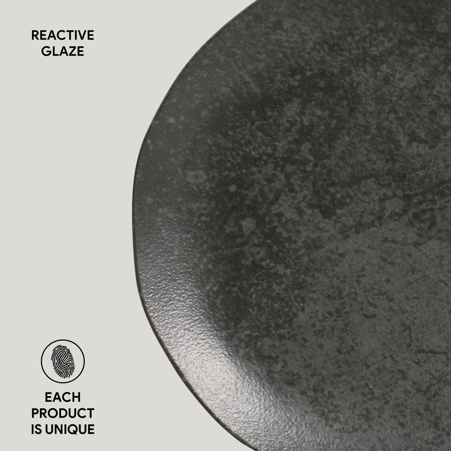 Porto Brasil CHROMIUM DINNER PLATE ORGANIC STONEWARE dia. 10.43"  SKU: '121474601