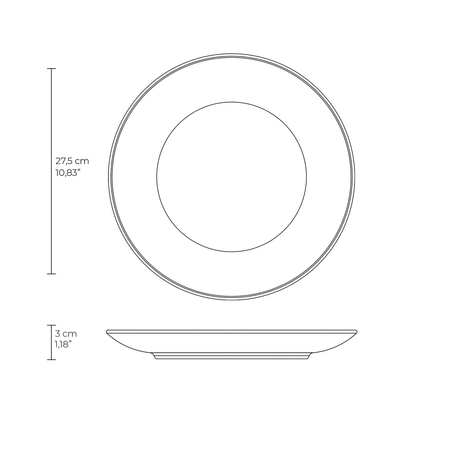 Porto Brasil AURORA DINNER PLATE COUP dia. 10.23"  SKU: '1226119901
