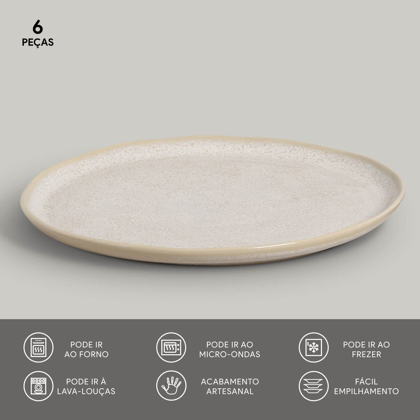 Porto Brasil LATTE DINNER PLATE BIO STONEWARE dia. 10.83"  SKU: '1231108501