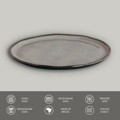Porto Brasil TOURMALINE DINNER PLATE BIO STONEWARE dia. 11.42"  SKU: '1231108902