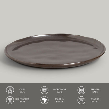 Porto Brasil METALLICA DINNER PLATE BIO STONEWARE dia. 10.83"  SKU: '1231109301