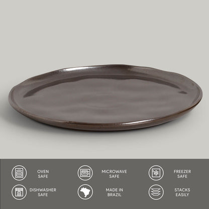 Porto Brasil METALLICA DINNER PLATE BIO STONEWARE dia. 11.42"  SKU: '1231109302