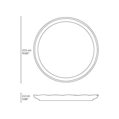 Porto Brasil TITANIUM LINHAS DINNER PLATE STONEWARE dia. 10.83"  SKU: '1261109401