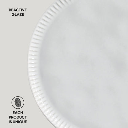 Porto Brasil NEW WHITE LINHAS DINNER PLATE STONEWARE dia. 10.83"  SKU: '1261119801