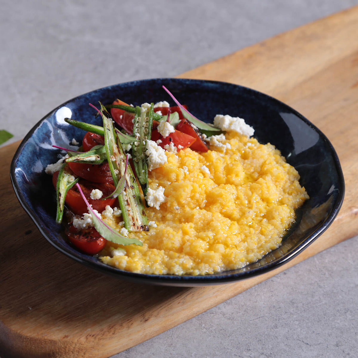 Porto Brasil DENIM SOUP PLATE ORGANIC STONEWARE dia. 8.35"  SKU: '1314113001