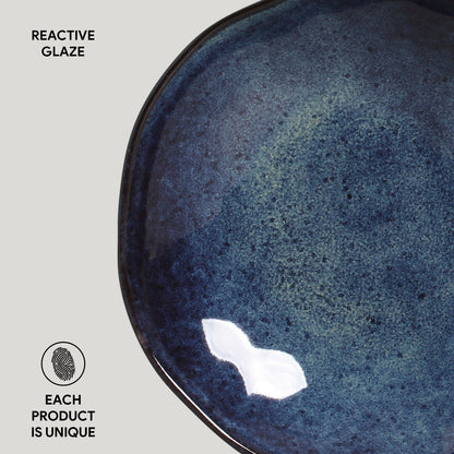 Porto Brasil DENIM SOUP PLATE ORGANIC STONEWARE dia. 8.35"  SKU: '1314113001