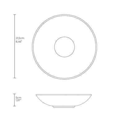 Porto Brasil AURORA SOUP PLATE COUP dia. 7.99"  SKU: '1326119901