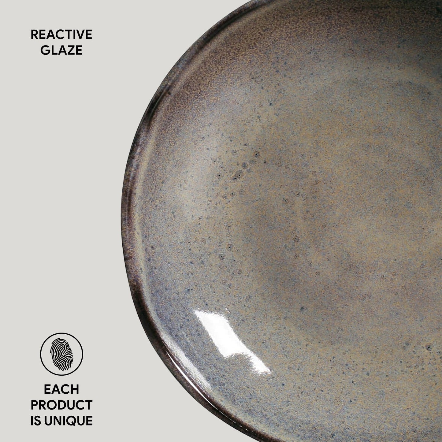 Porto Brasil TOURMALINE SOUP PLATE BIO STONEWARE dia. 8.86"  SKU: '1331108901