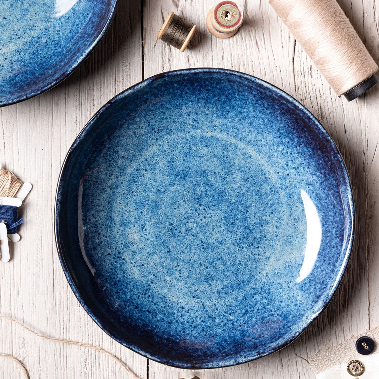 Porto Brasil DENIM SOUP PLATE BIO STONEWARE dia. 9.84"  SKU: '1331113002