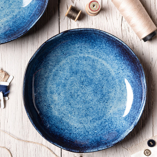 Porto Brasil DENIM SOUP PLATE BIO STONEWARE dia. 9.84"  SKU: '1331113002