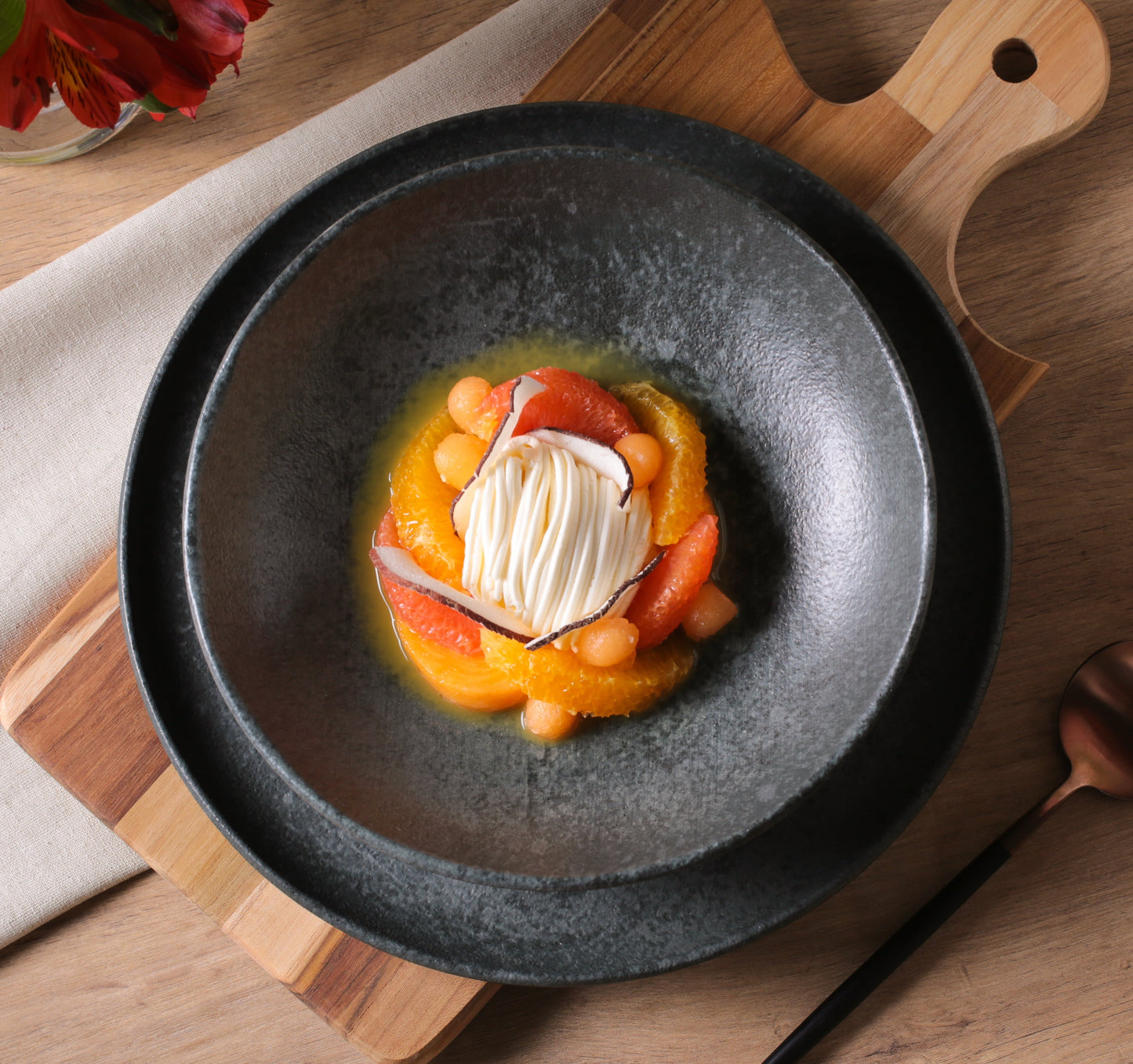 Porto Brasil CHROMIUM SOUP PLATE BIO STONEWARE dia. 8.86"  SKU: '1331115901