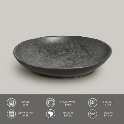 Porto Brasil CHROMIUM SOUP PLATE BIO STONEWARE dia. 9.84"  SKU: '1331115902