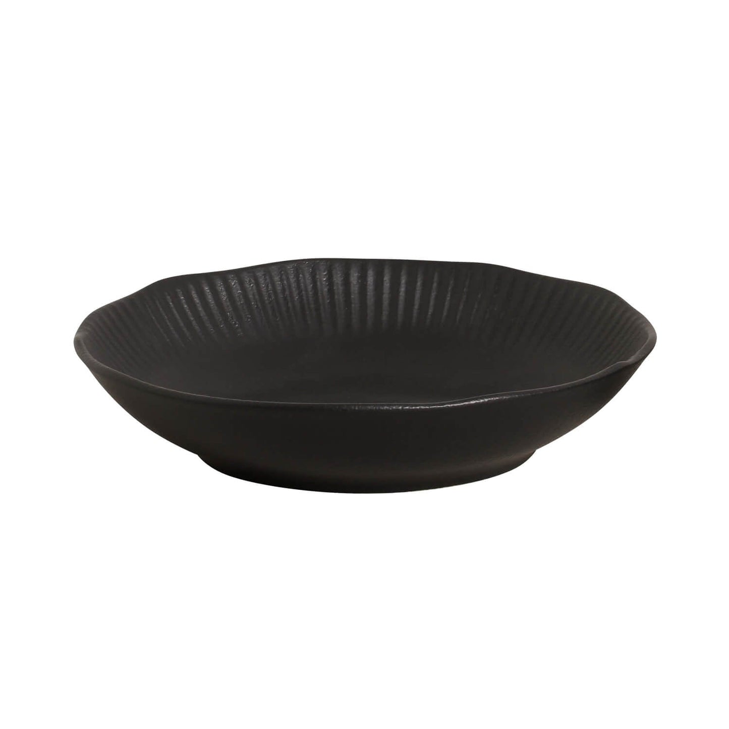 Porto Brasil MATTE BLACK LINHAS SOUP PLATE STONEWARE dia. 8.86"  SKU: '136173901