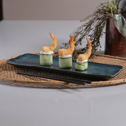 Porto Brasil OCEANO RECTANGULAR PR MEDIUM ORGANIC STONEWARE dia. 12.99x5.12"  SKU: '14014106701