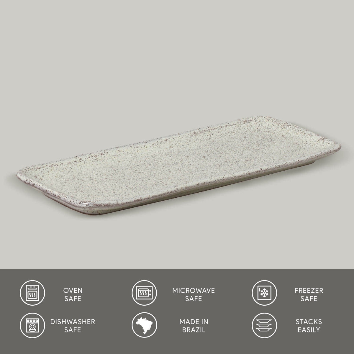 Porto Brasil PISTACHE RECTANGULAR PR MEDIUM ORGANIC STONEWARE dia. 12.99x5.12"  SKU: '14014108801