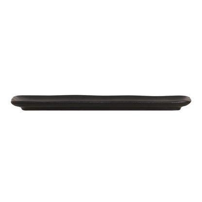 Porto Brasil MATTE BLACK RECTANGULAR PR MEDIUM ORGANIC STONEWARE dia. 12.99x5.12"  SKU: '1401473901