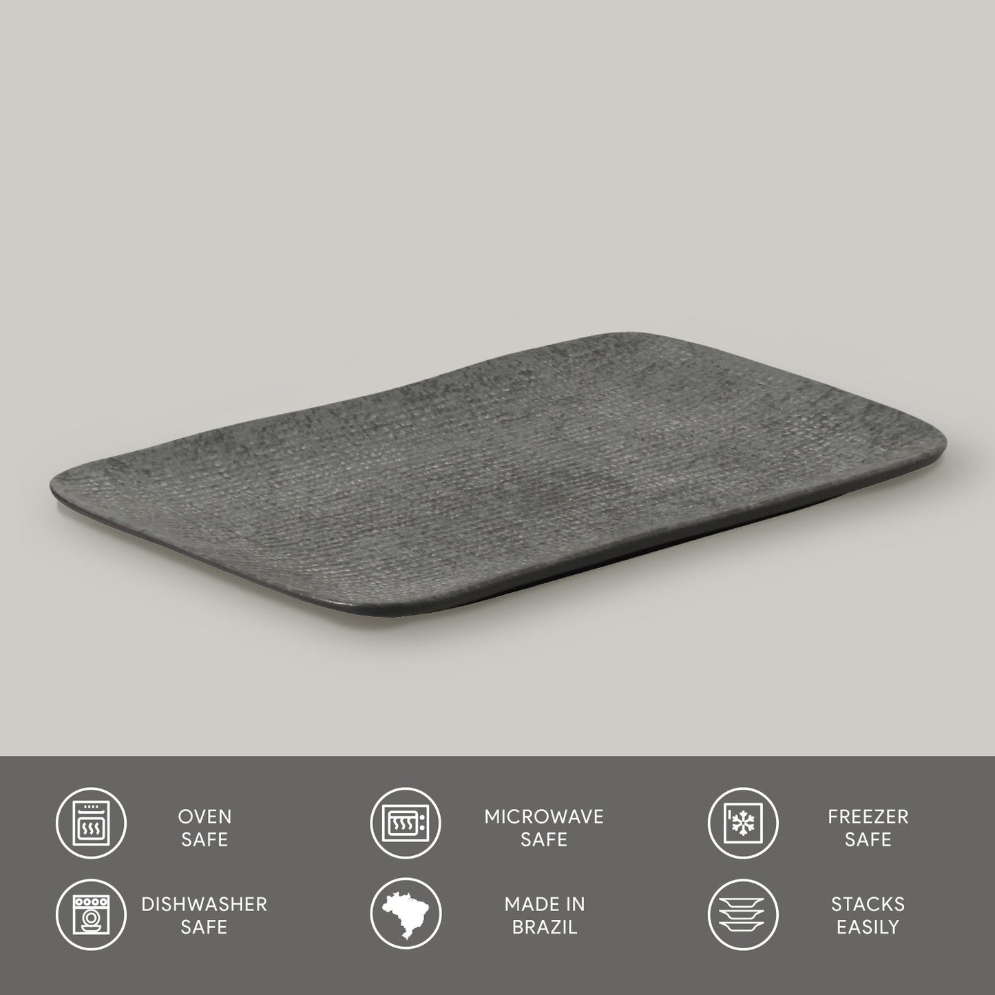Porto Brasil CHROMIUM RECTANGULAR PR MEDIUM JUTA dia. 10.63x6.3"  SKU: '14064115901